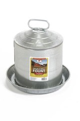 2 Gallon Double Wall Metal Poultry Fount Little Giant Double Wall Metal Poultry