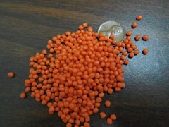 TPE Plastic Pellets Orange Rubber (Shore A 78) Injection Molding 45 Lbs