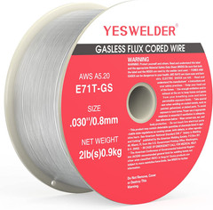 Flux Core Gasless MIG Wire, E71T-GS Mild Carbon Steel .030-Inch Diameter 2-Pound
