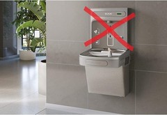 Elkay Water Fountain Light Gray Granite EZSDWSL Cooler *Push Bar ONLY*