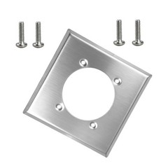 Single Hole 2 Gang Outlet Cover Wall Plate&4 Screws for Hubbell 14-50R HBL9450A