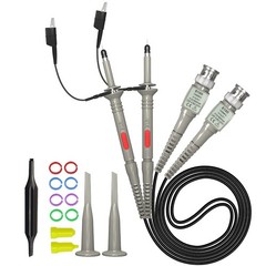 Cleqee 2-Piece Oscilloscope Probe P6100 1X 10X 100MHz DSO Coaxial BNC Connection