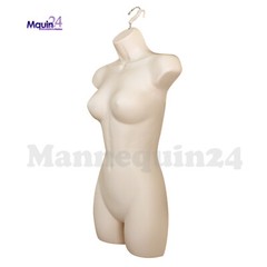ONE FEMALE HANGING DRESS MANNEQUIN TORSO FORM – FLESH