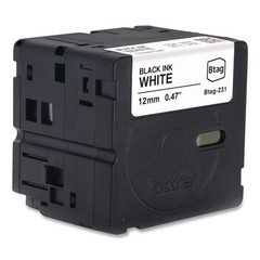 Brother P-Touch BTAG231 0.47 in. x 13.1 ft. P-Touch BTAG Label Tape BK on WT New