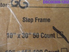 Qty = 100 (2 Boxes of 50): H Step Frame 10″ x 30″
