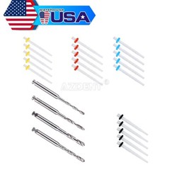 Dental Endodontic AAA Fiber Post Kit 1.2mm 1.4mm 1.6mm 1.8mm +4Pcs Drills