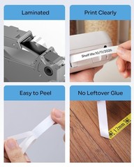 TZe TZ Label Maker Tape Colors Replace for Brother P-Touch Label Tape 12mm 0….