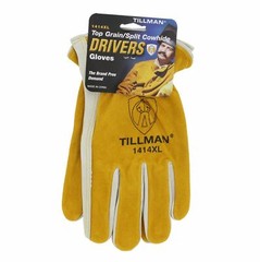 Genuine Tillman 1414 Drivers Gloves Top Grain Pearl Cowhide Work Gloves (SM-2XL)