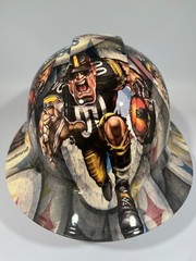 New Full Brim Hard Hat Custom Hydro Dipped PITTSBURG STEELERS SICK NEW DESIGN