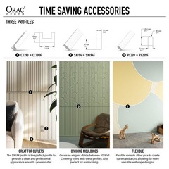 Outwater 9-7/8″ x 78-3/4″ Primed White Bar XL 3D Wall Panel (6 Pack)
