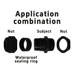 Runseaway 5Pcs PG21 Waterproof IP68 Nylon Cable Gland Connectors, Adjustable …