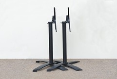 black premium aluminium flip top table base dining restaurant cafe pub folding