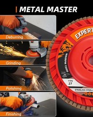 Expert Ceramic Flap Disc 4 1/2 for Angle Grinder, 80 Grit Type 27 Flap Sandin…