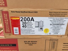 Square D SC2040M200PF Solar Ready 200A All-in-one Flush Mnt. Load Center 20s/40c