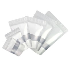 200 Matte Standup Zip Seal Bag in with Clear Window for Dried Foods Candy Sugar