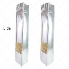 Multi-Clolor & Size Glossy Foil Mylar Stand Up Zip Lock Bag w/ Rectangle Window