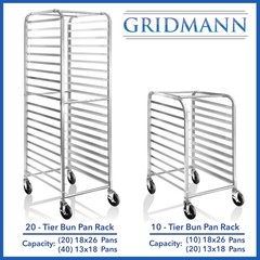 Commercial Kitchen 10 Sheet Bun Pan Bakery Rack