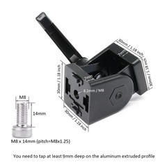 2 Sets Black 3030 Aluminum Extrusion Pivot Hinge Swivel Degree Angle Bracket …