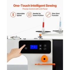 Uimoso Industrial Sewing Machine Set with Lockstitch and 550W Servo Motor