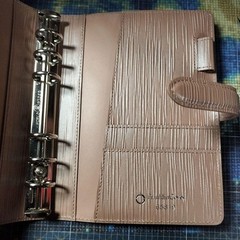 Franklin Covey Textured Embossed Leather Agenda Organizer Planners 6 Hole Beige