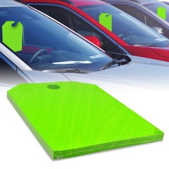 Versa-Tags Car Mirror Hang Tags Blank Jumbo Signs 50 Pack 8.5” x 50, Green