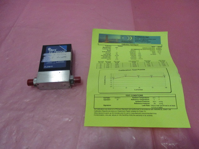 Aera FC-7800CD Mass Flow Controller, MFC, 5H6/N2, 2 SLM, 421448
