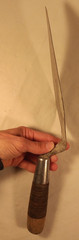 Vintage W Rose Brick Trowel 15in Leather Wrapped Handle Sharon Hill PA