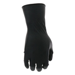 X-Large Black 8-Mil Thick 100% Nitrile Disposable Work Gloves with Textured Grip