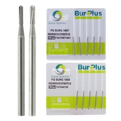 5pcs Prima Wave Dental Carbide Burs High Speed FG 19mm/Surgical FGOS SL 557 25mm
