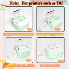 9 Rolls Self-Adhesive Mini Printer Paper – 6 57mm x 25mm, 6 Colorful 3 White