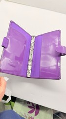 Filofax Patent Compact , Personal Size, Purp- High-Gloss, unused Organizer