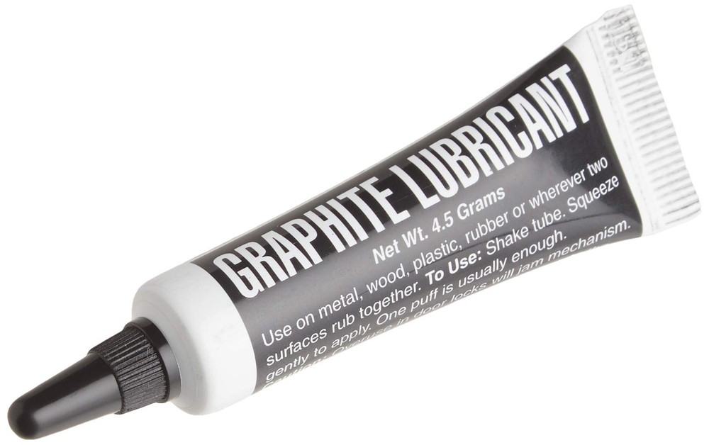 Graphite Dry Lock Lubricant Powder, 4.5 Grams (9501), Black and White