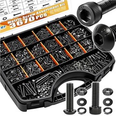Anti-Rust Alloy Steel Screws in Black Zinc Finish