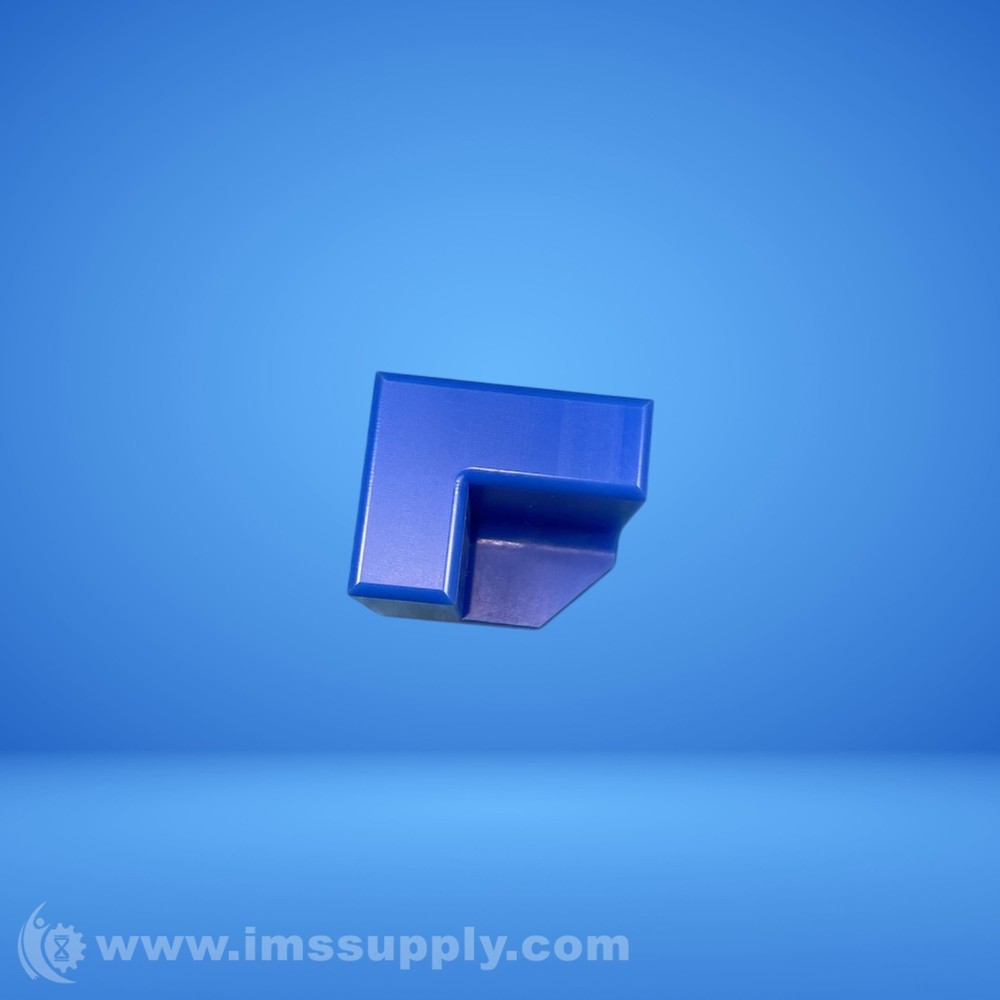 2 inch x 2 inch x 3 inch Blue Right Angle Threaded Block FNIP