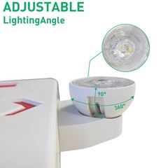 Red LED Exit Sign & Emergency Light – Dual LED Lamp UL-94 Fire Resistance light