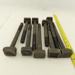 7/8″-9 Threaded T-Slot Bolt Assorted Lengths 8″-11″ Lot Of 9