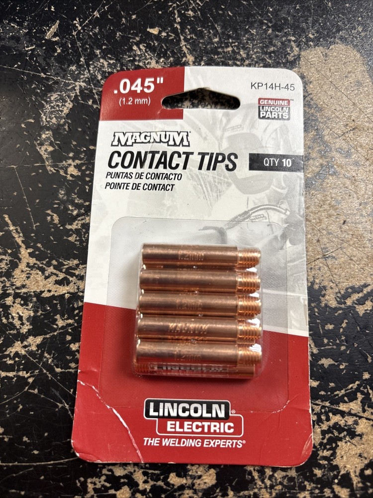 NEW Lincoln Electric Magnum Contact Tips Heavy Duty .045″ – KP14H-45 (10PK)