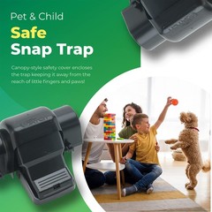 Rat Traps Indoor and Outdoor – 4 Pack Dual-Entry Large of 4, Black