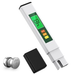 TDS Water Tester, 4 in 1 Meter Digital 6 inches, White & Green