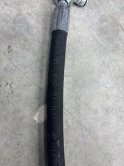 Chinese Excavator Hydraulic Hose, M22x1.5 Straight, M22 90 Degree 12” Long 5/8”
