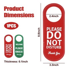 PU Leather Please Do Not Disturb Sign and Welcome Please Knock Sign, Door Knob P