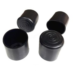 Black 12 16 19 20 25 28 32 35 45-50mm Rubber Chair Table Feet Pipe Tube End Cap