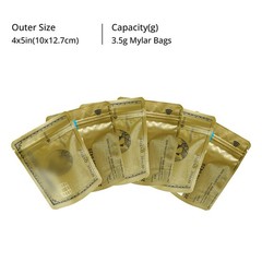 Foil Packaging Bag 3.5g – Resealable Barrier Pouch for Secure Keeping 4×5”