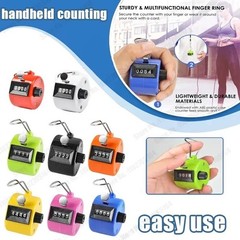 Hand Tally Counter, Handheld 4 Digit Lap Counter, Manual Mechanical Clicker HO