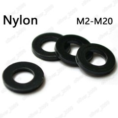 Black Plastic Nylon PA66 Flat Washers M2 M2.5 M3 M4 M5 M6 M8 M10 M12-M20
