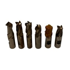 Lot of 6 End Mills 3/4″ HSS Hanita Morse USA Cutters