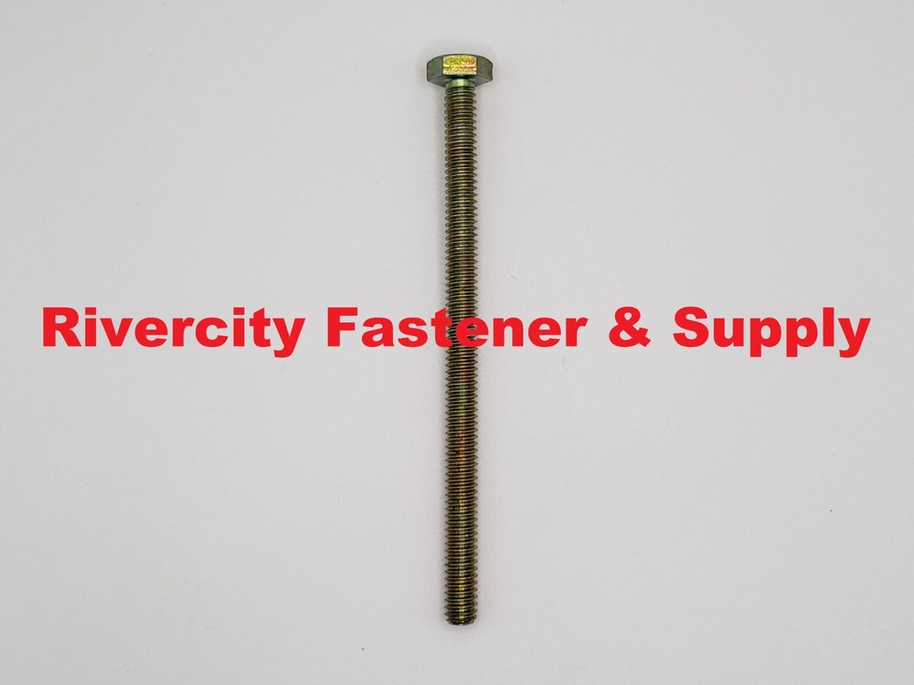 1/4-20 x 4 Tap Bolts Grade 8 Hex Head Screws 1/4x20x4 Full Thread 1/4×20 x 4″