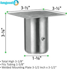 3-1/8 Inch Total High Stainless Steel Leg Socket Set of 4