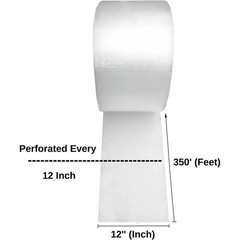 12″ Wide 350 feet Bubble Cushioning Wrap Roll Small Bubble Perforated Every 12″