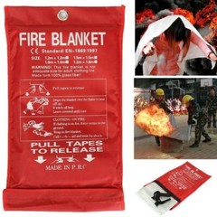 Emergency Fire Blanket Quick Release In Case For Home Office Car 1mx1mx0.3mm